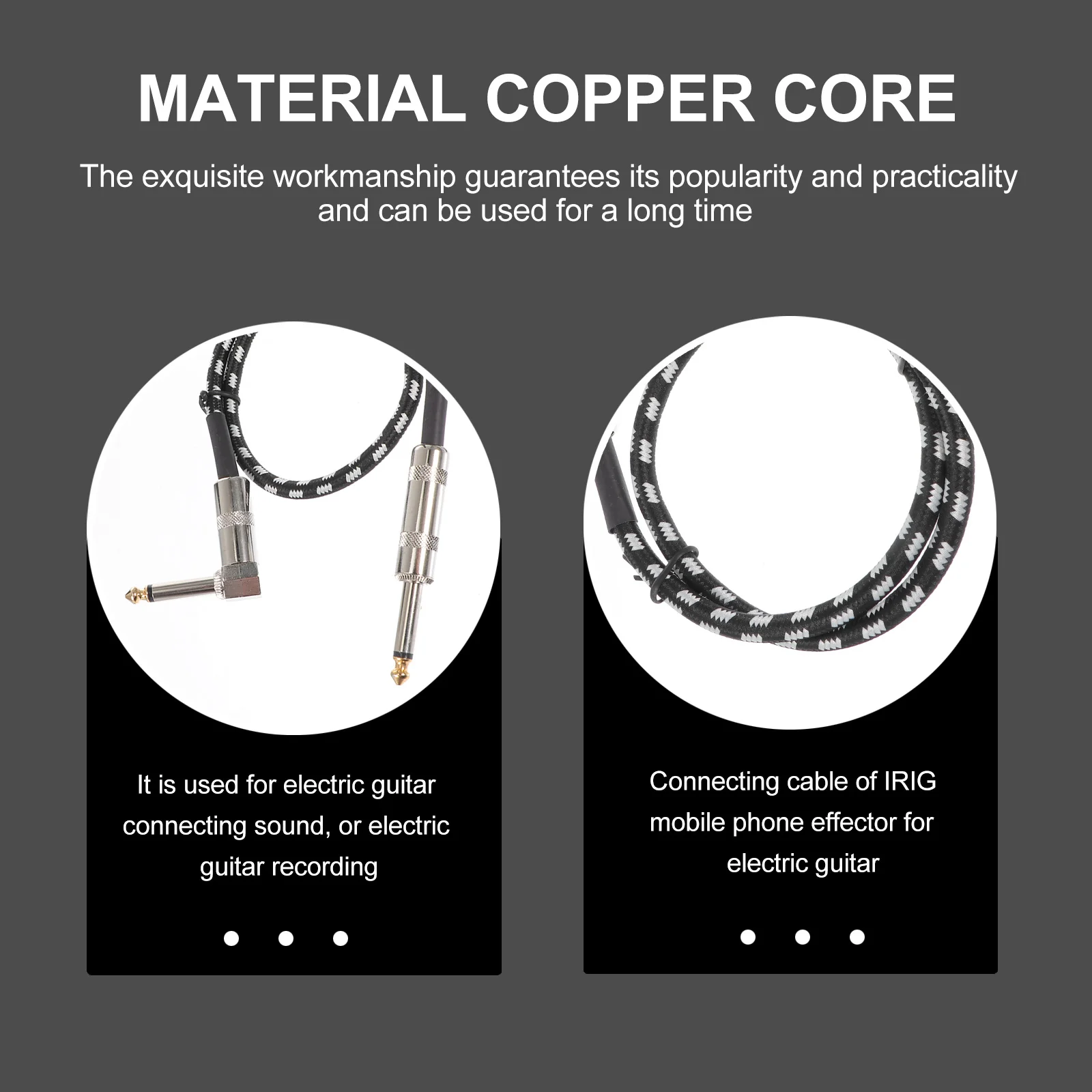 

1Pcs Audio Cable Durable Professional Guitar Connecting Cable Adapter Cord Electric Guitar Accessory Musical Instrument Line