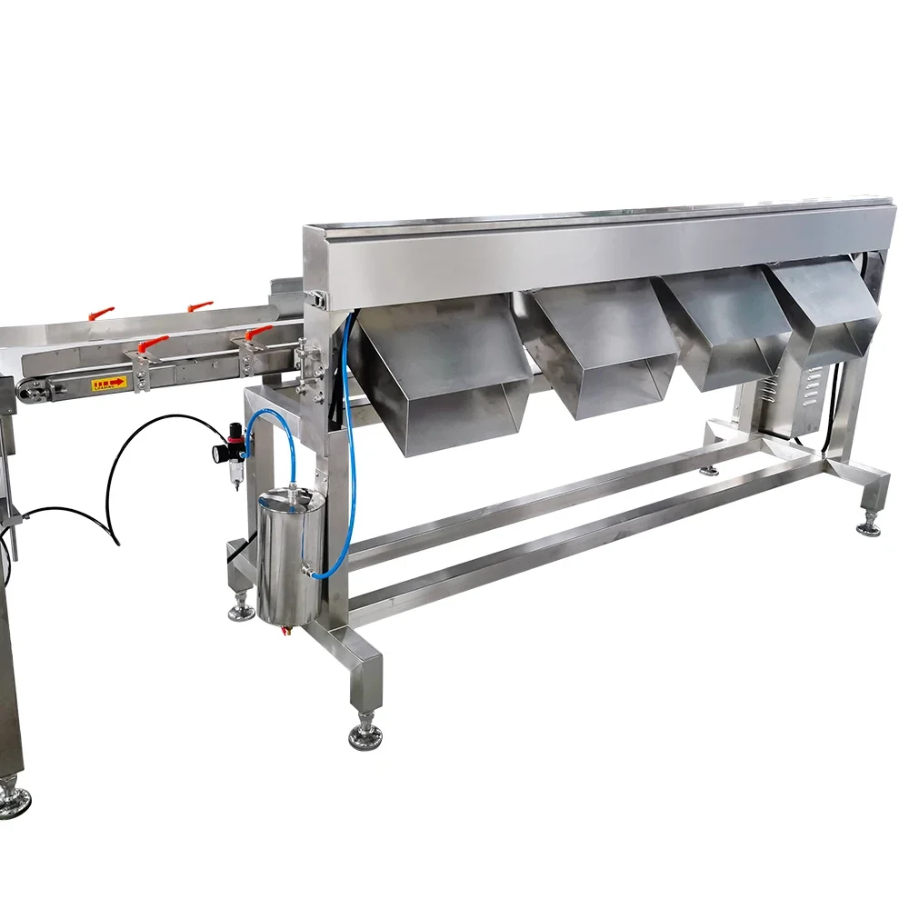 Hot sale fully automatic checkweigher processing industry antomatic food weight grading vegetable fruit sorting machine for food