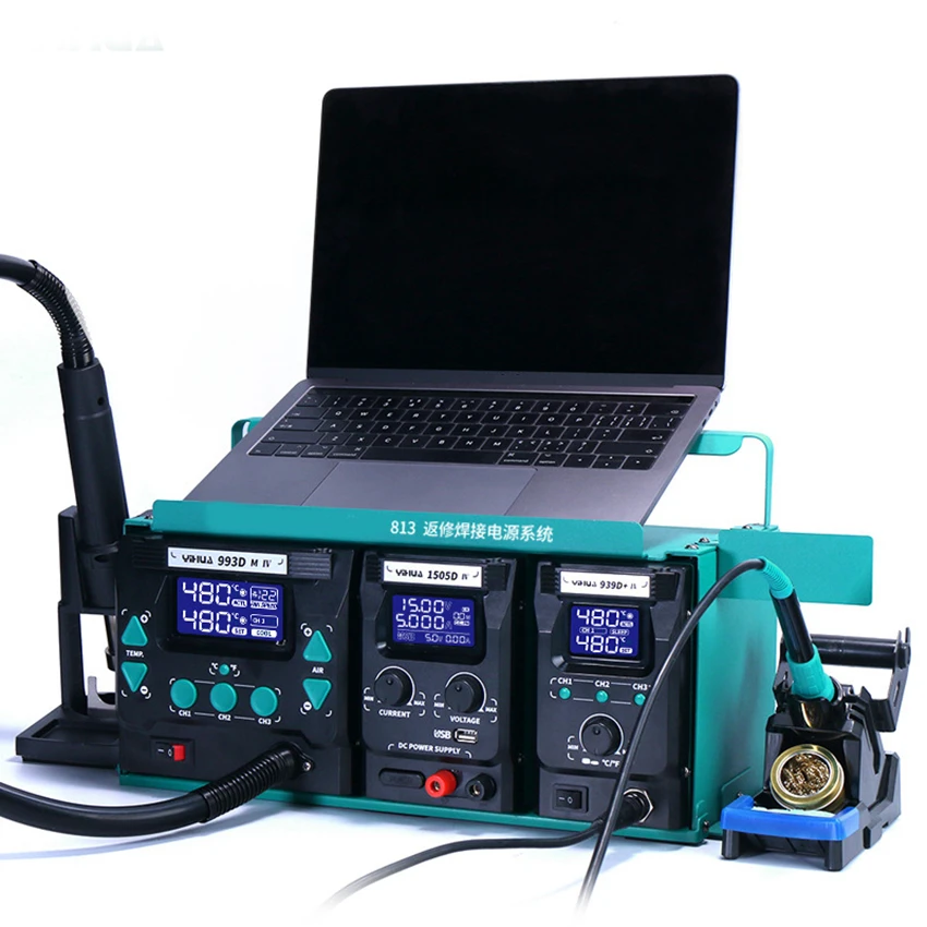 Wholesale 813 3 Machines Combination Repair Set Home Repair Dc Power Supply Digital Display Internal Heat Soldering Station