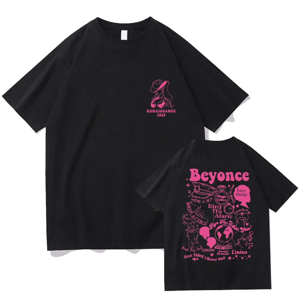 2023 Renaissance Beyonce World Tour T Shirt Men Women Hip Hop Concert Tshirt Streetwear Short Sleeve Tees