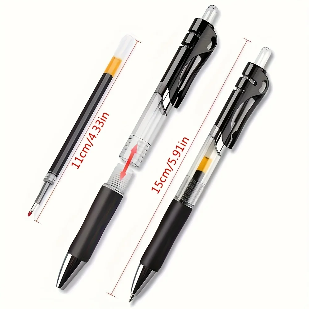 50pcs Ballpoint Pen Set, 0.5Mm Retractable, Durable Plastic Body, Smooth Writing, Includes Ink Refills, Perfect Gift for Office