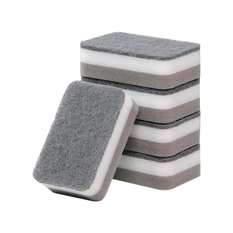 5Pcs/10Pcs High Density Thickened Home Sponge Wiping Double-Sided Kitchen Cleaning Cloth Kit Cleaning Brush Sponges