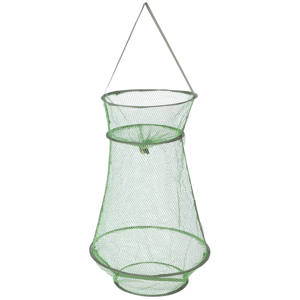 Red protectora de pesca, cesta de pescado plegable resistente al desgaste recubierta gruesa de nailon para peces pequeños, cangrejo, camarón, langosta, calamar