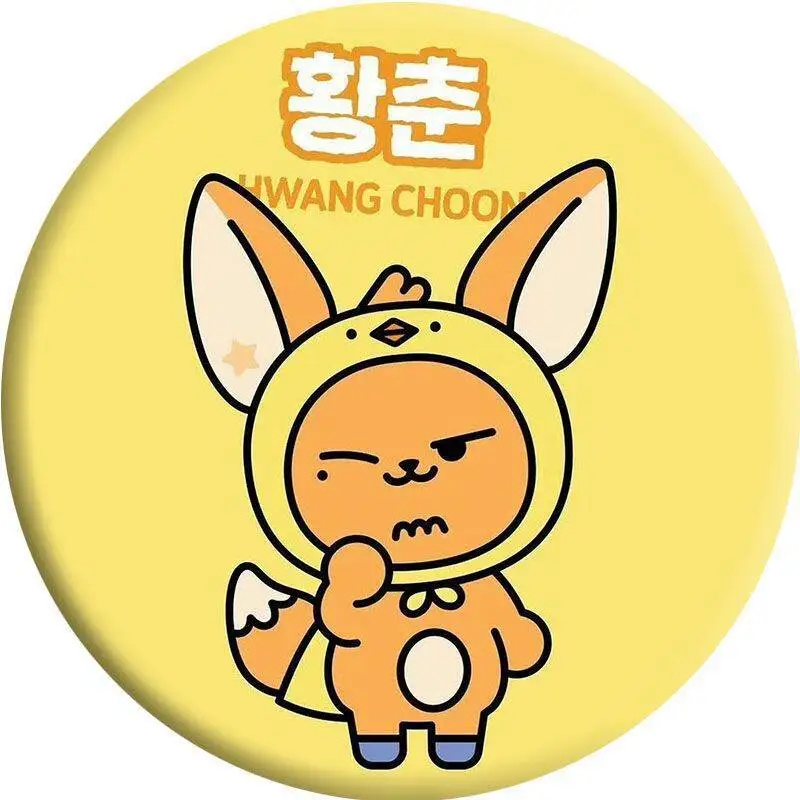 KPOP Yeonjun Soobin Beomgyu Cartoon Figure latta Badge Pins Hueningkai Taehyun spille specchio portachiavi fan accessori borsa