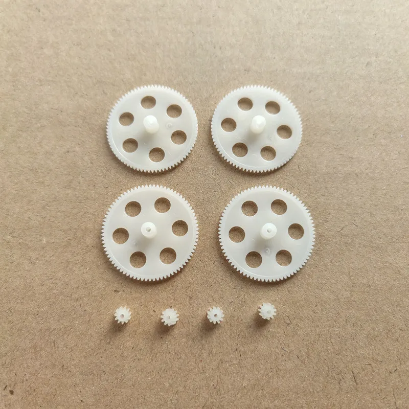 

4PCS 78T White Gears 4PCS 11T Motor Gears 0.3M for RC Quadcopter Spare Parts Gear RC Drone Parts Accessories