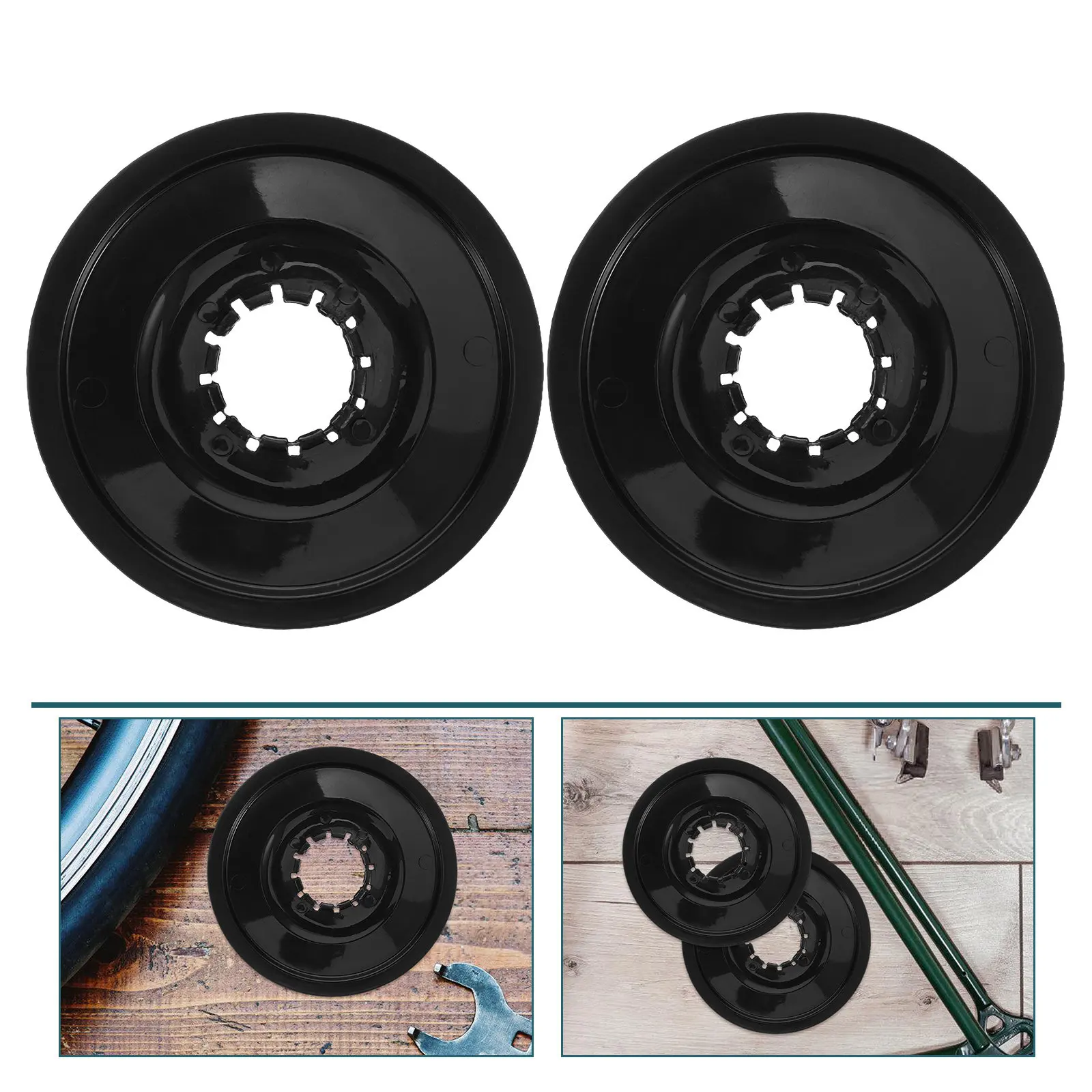 

10Pcs Universal Bicycle Flywheel Guards Black Plastic Durable Sprocket Cover Replacement for Mountain Road Folding Bikes