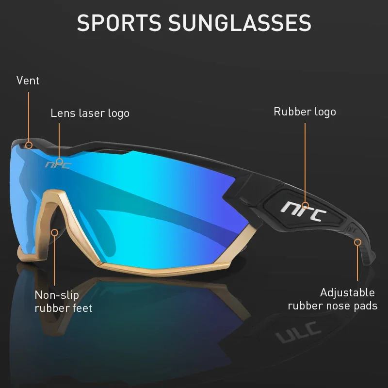 NRC Cycling Sunglasses Cycling Glasses Man Bike Goggles Woman Outdoor UV400 Sports Bicycle Eyewear MTB Sunglasses Eyepieces