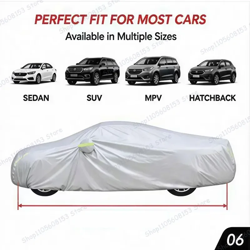 For Mercedes-Benz GLC260L GLC300L Car Cover Outdoor Waterproof UV Sun Rain Dust Protection Thick Insulated Custom Fit Auto