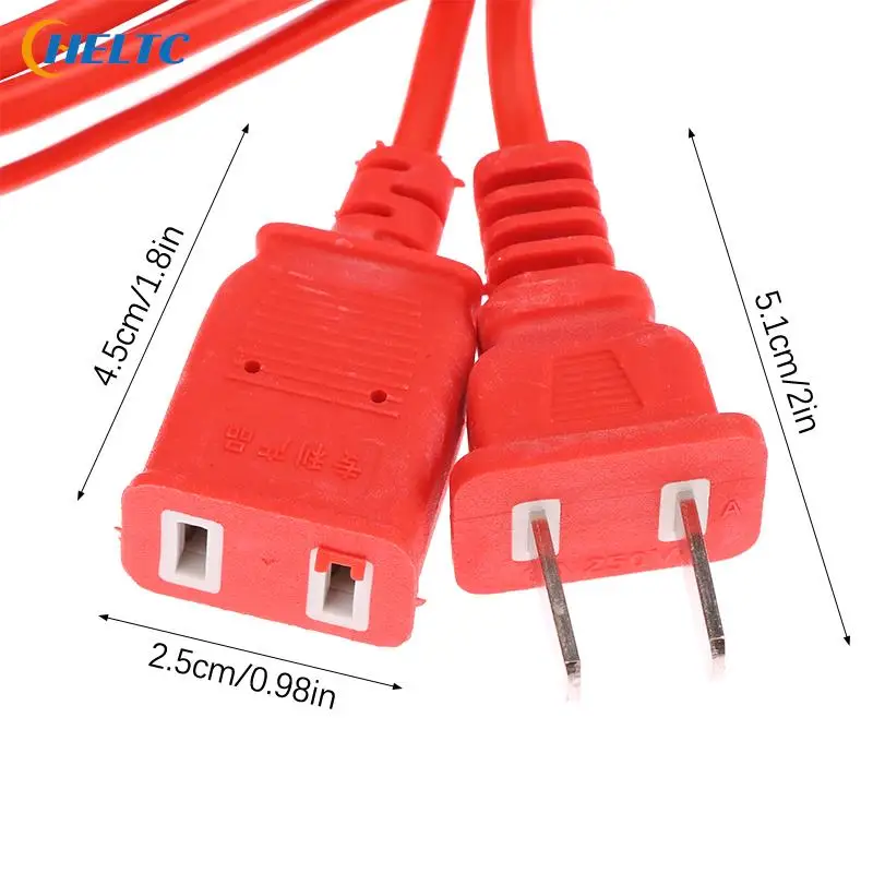 1.5/2/2.5/4M Power Cord Extension Male Extension Cord 2 Pin With On/Off Switch Button Cables Wire