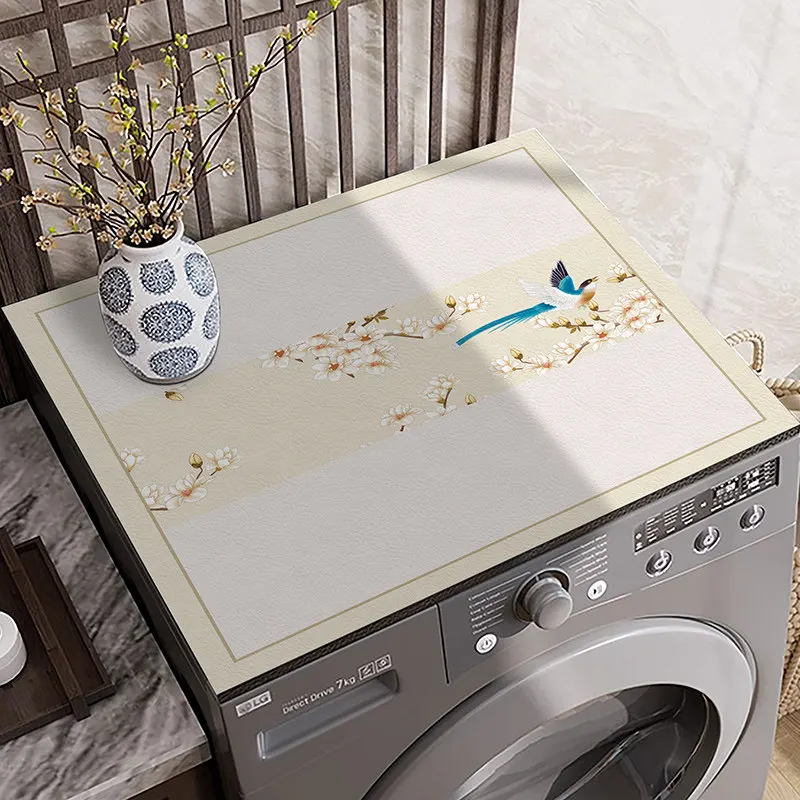 Diatom mud drum washing machine cover pad, water absorption, sun protection and dust cover