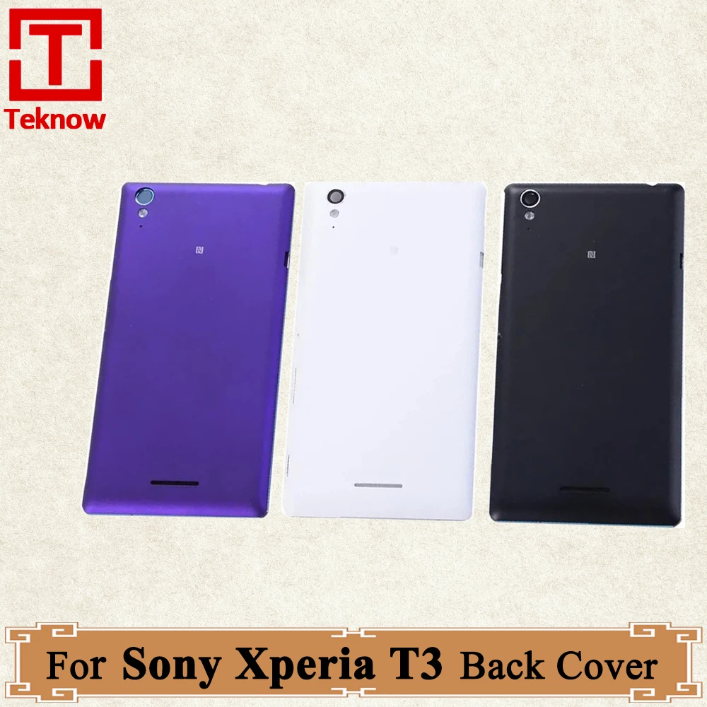 Original Back Battery Cover For Sony Xperia T3 D5102 D5103 D5106 Back Cover Housing Door Rear Case For Sony Xperia T3 Replace