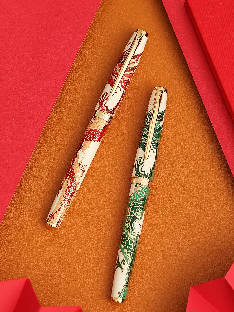 

HERO 100 Fountain Pen 14K Gold Tip, Year Of The Dragon Commemorative Edition Fountain Pen Gift Box Set