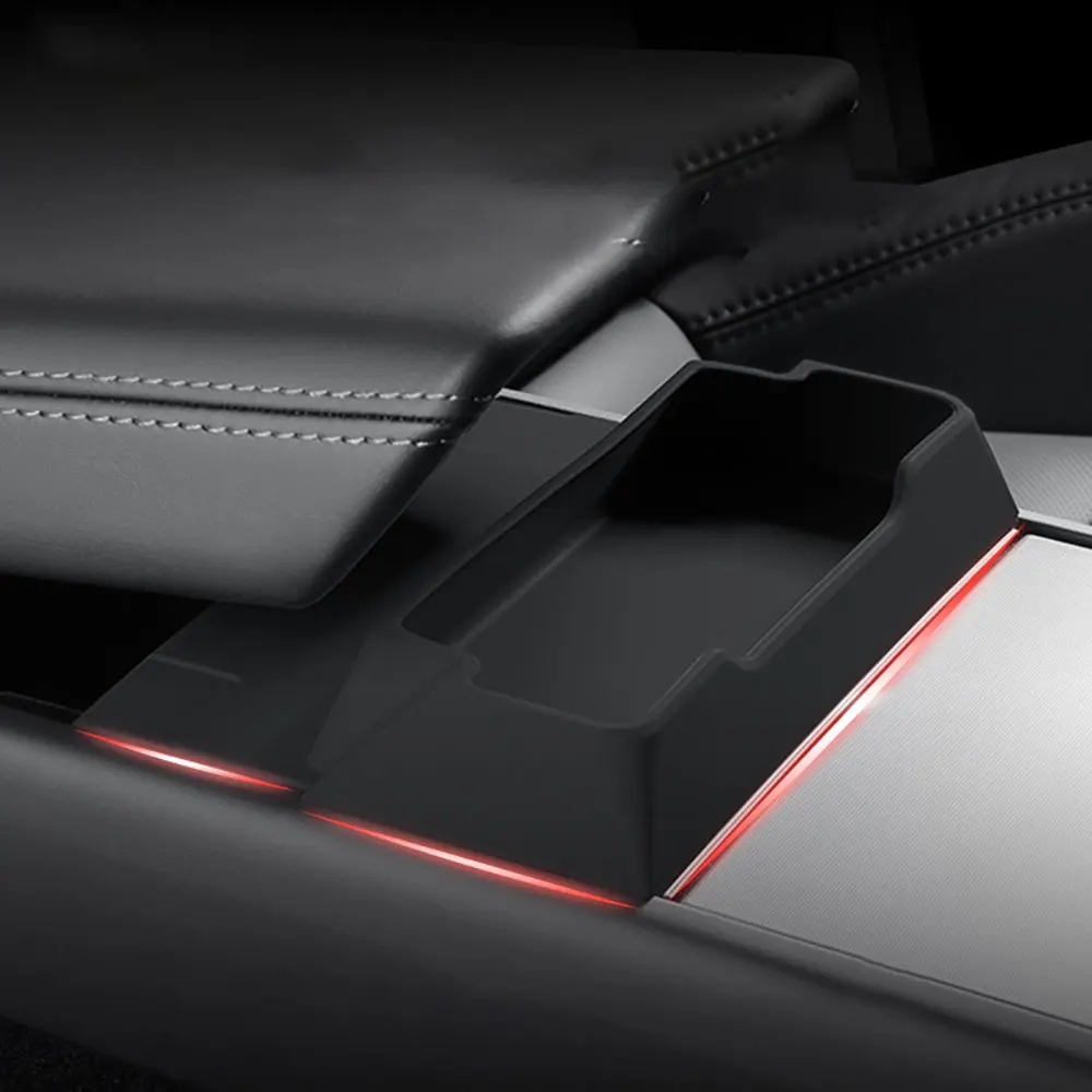 

Center Console Armrest Storage Box For Tesla Model Y Launch/Juniper 2025 2026 Glasses Tray Organizer Car Interior Accessories