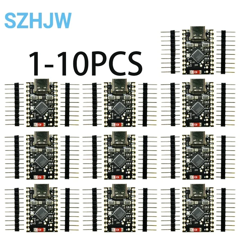 1-10PCS Super Mini Dev Board for ESP32-C6, WiFi 6 BT IoT Module, Dual Core MCU Compatible with Arduino Learning