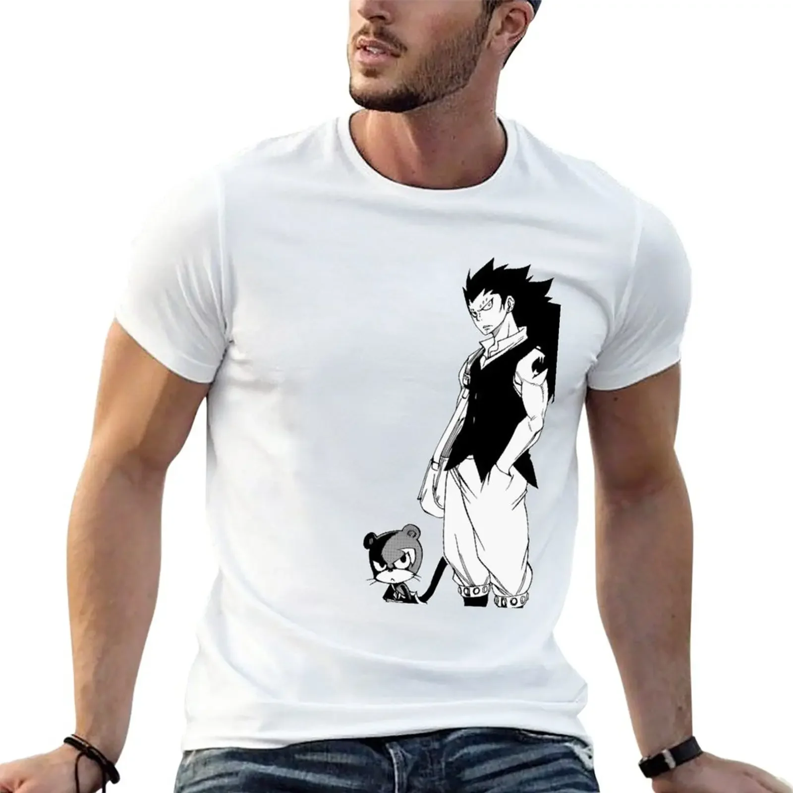 

Gajeel T-Shirt summer clothes blanks summer top mens tall t shirts