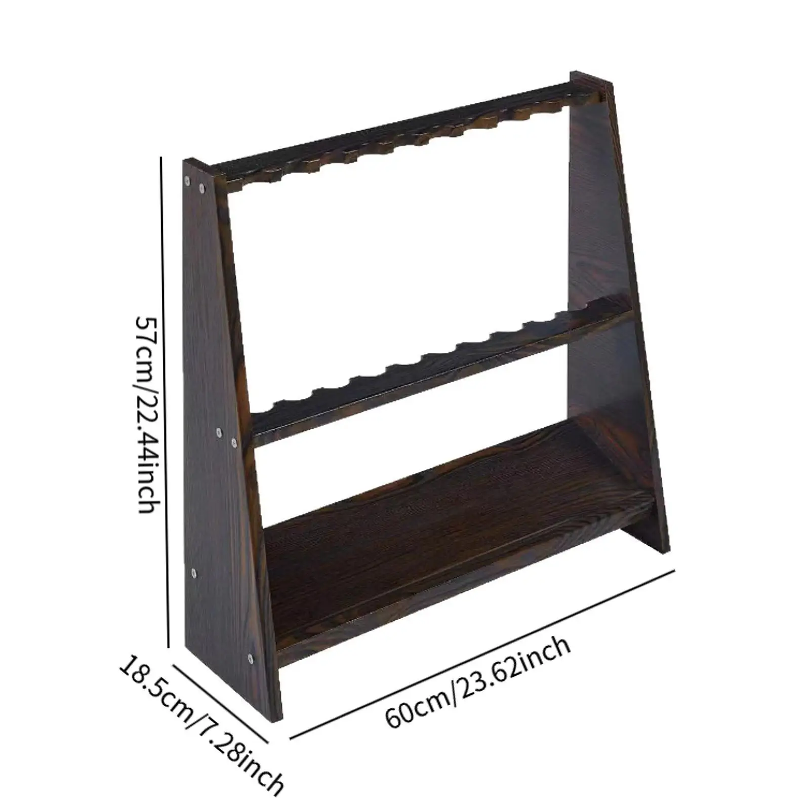 Multi Functional Pool Cue Rack Wood Floor Stand Corner Billiard Stick Holder for Bar Room Club Game Space Organization