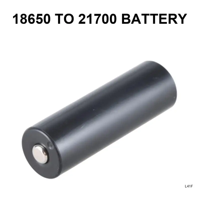 18650 to 21700 Battery Adapter Sleeve Case Black for Flashlights Mobile Power