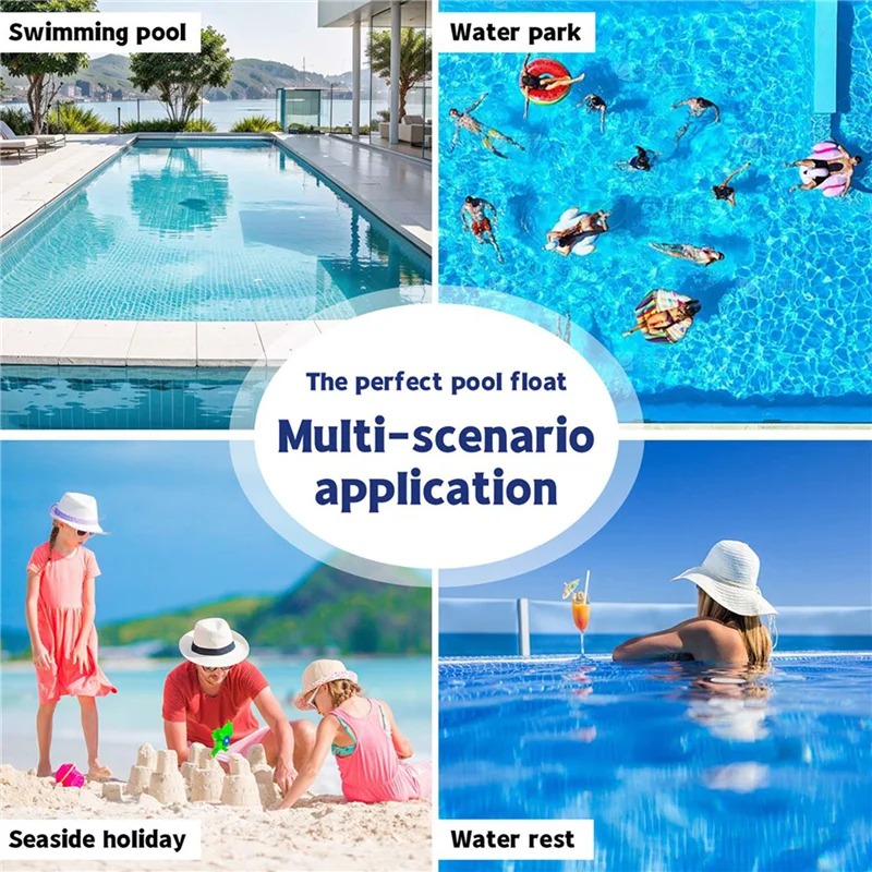 Umweltfreundlich, 2 x Pool-Schwimmstühle für Erwachsene, aufblasbare Pool-Lounge, schwimmende Matten-Hängematte mit Pflanzenmuster, aufblasbare Wasserstühle B