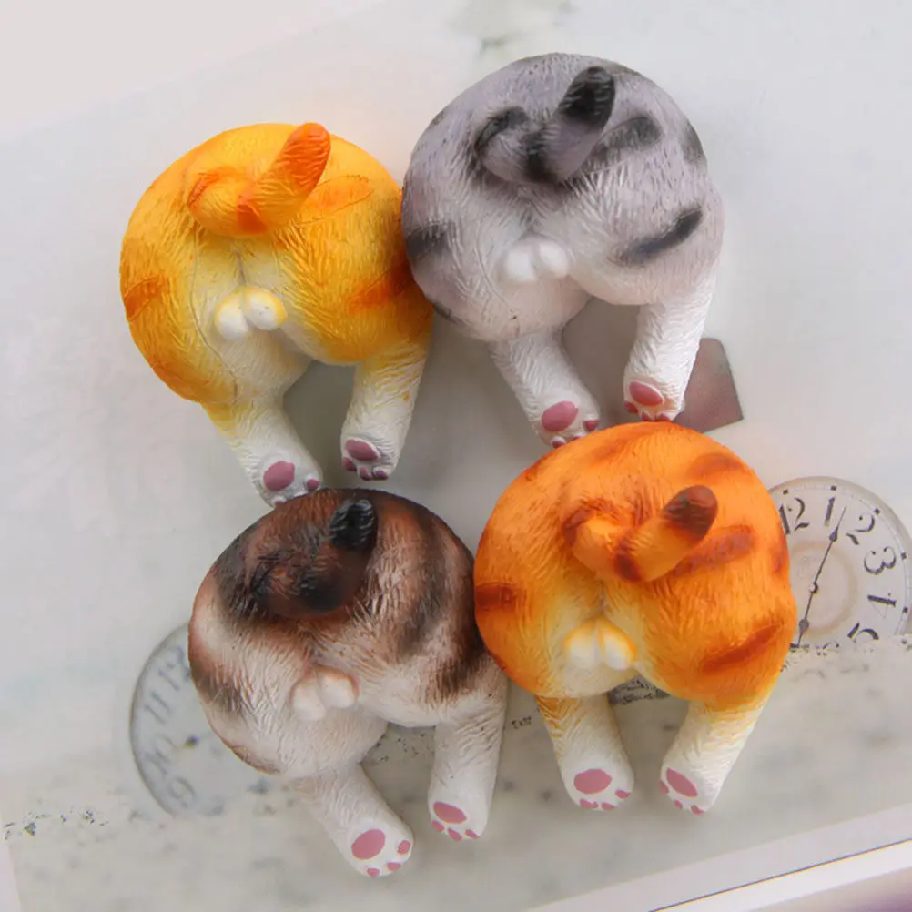 Creative Cartoon Cat Butt Fridge Magnet Sticker Magnetic Adhesive for Refrigerator Whiteboard Office Desk Scrapbooking