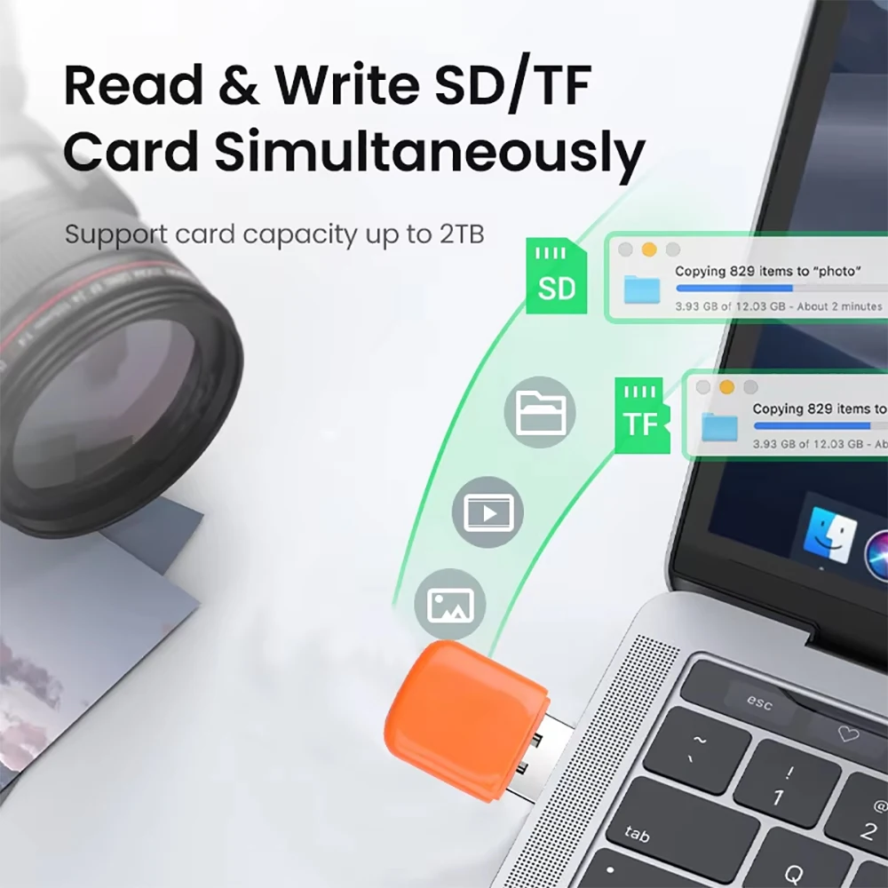 5PCS USB TF 플래시 카드 리더 USB 2.0 고속 미니 SD TF 메모리 카드 어댑터 컴퓨터 데스크탑 노트북 노트북 액세서리