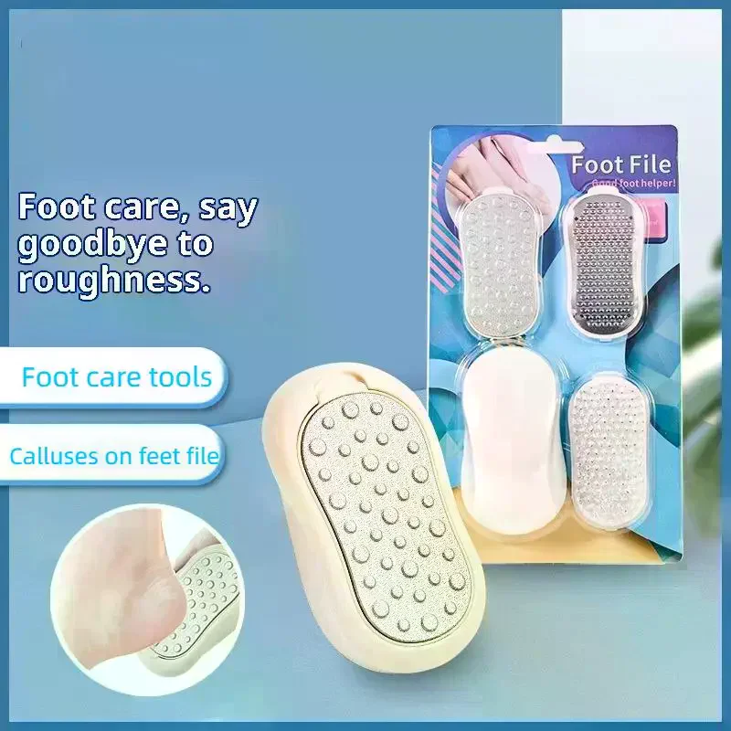 Set di lime per piastre per piedi in acciaio inossidabile da 4 pezzi Strumenti per pedicure domestici Rimuovi calli della pelle morta Raschietto per piedi Artefatto per la cura dei piedi