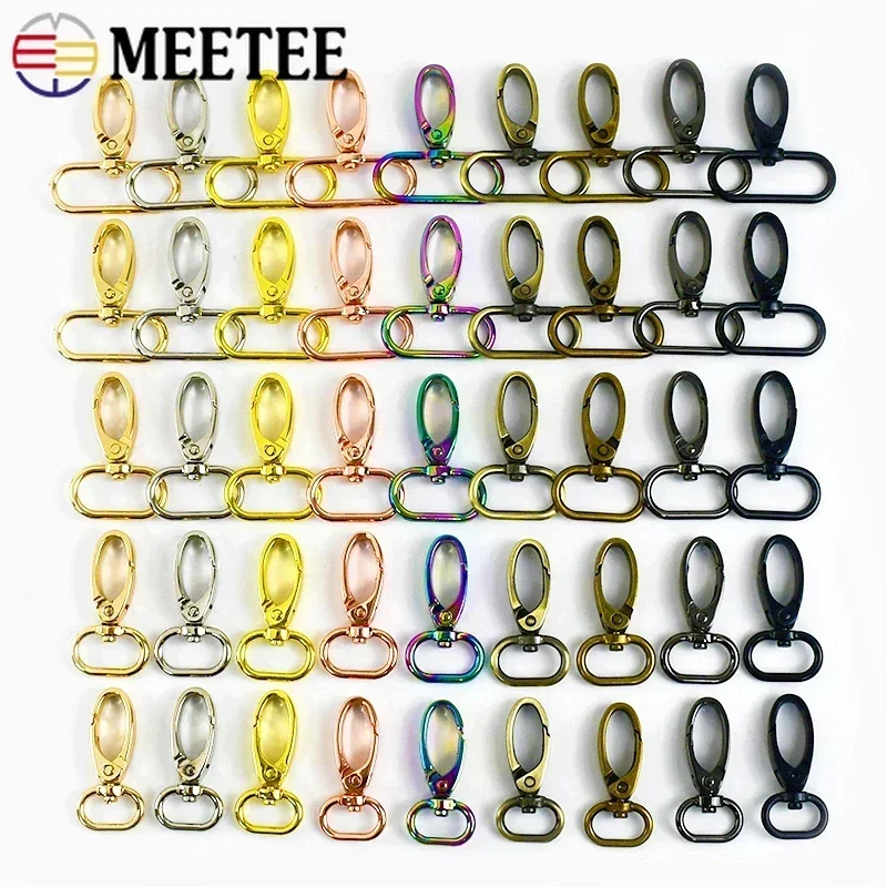 

50/100Pcs Bags Strap Metal Buckles Lobster Clasps Carabiner Swivel Snap Hooks Handbag Hangers DIY KeyChain Hardware Accessories