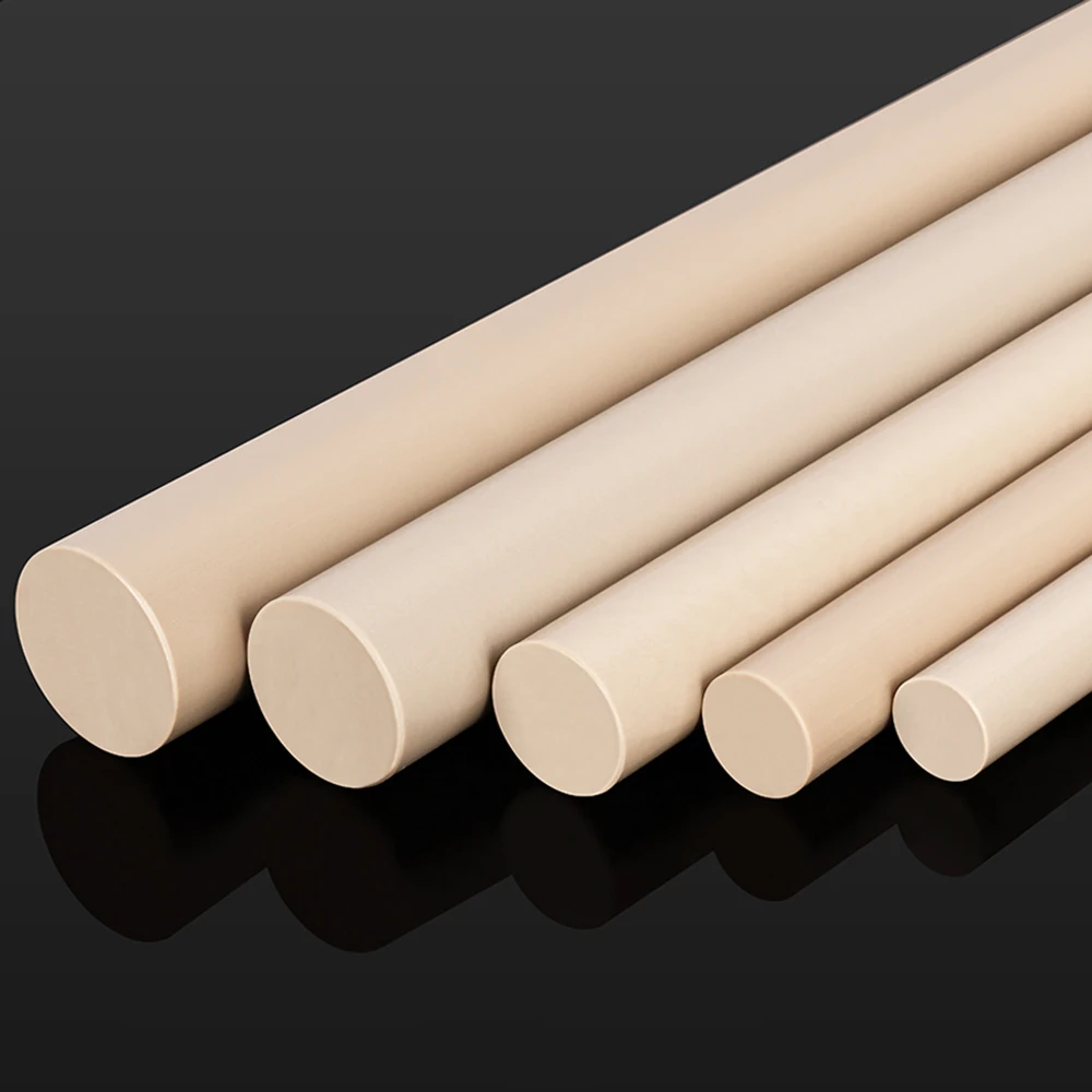 

1Pcs High Temperature PEEK Rod Bar Tube Anti-Static Natural Polyetheretherketone Diameter 6mm~70mm Length 200mm 300mm
