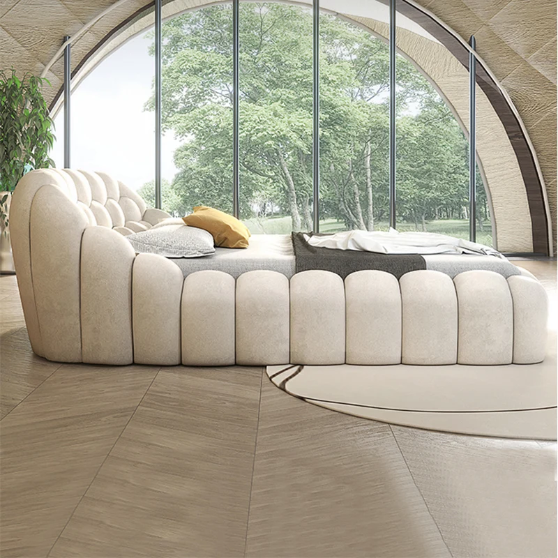 xx-Gray  Double Bed Design Minimalist Japanese Modern Double Bed Wooden Pliable Camping Cama Matrimonial Home Furniture^