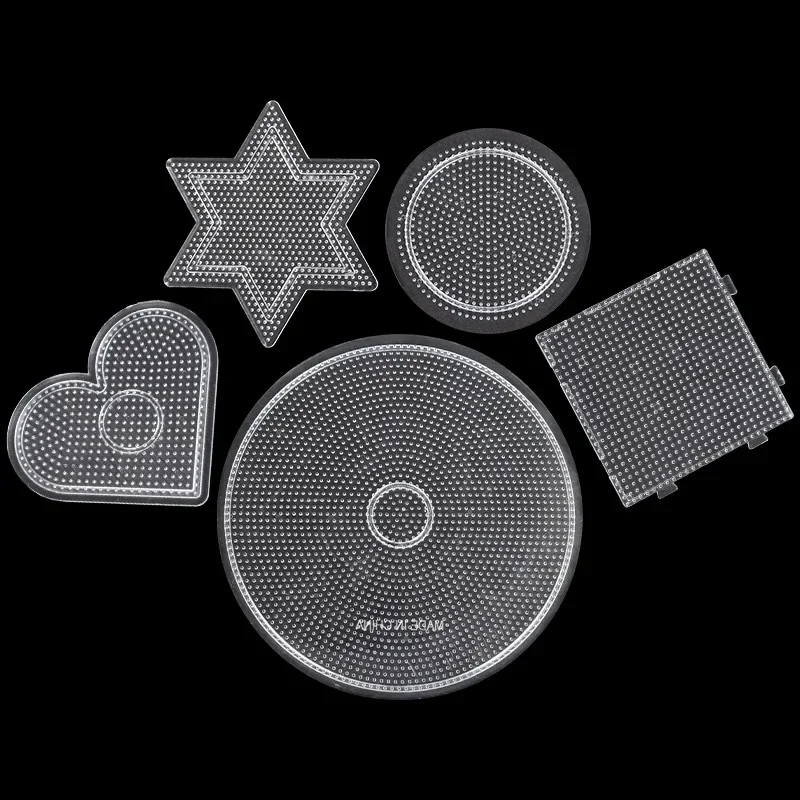 

2.6MM Practical PE Clear Square Melting Bead Large Pegboards Board Circle Puzzles Beads Template for DIY Fuse Bead