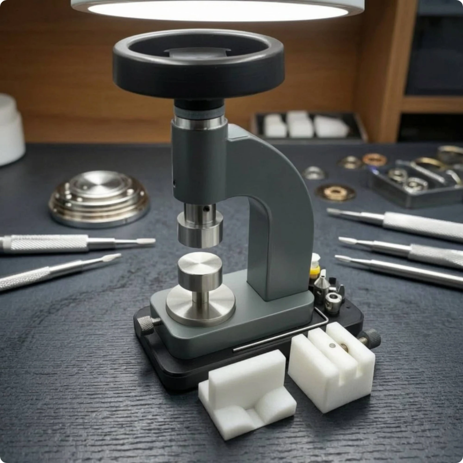 Multi Function Watch Press Repair Tool Set Base Stable Watch Case Opener Easy to Use for Watchmakers