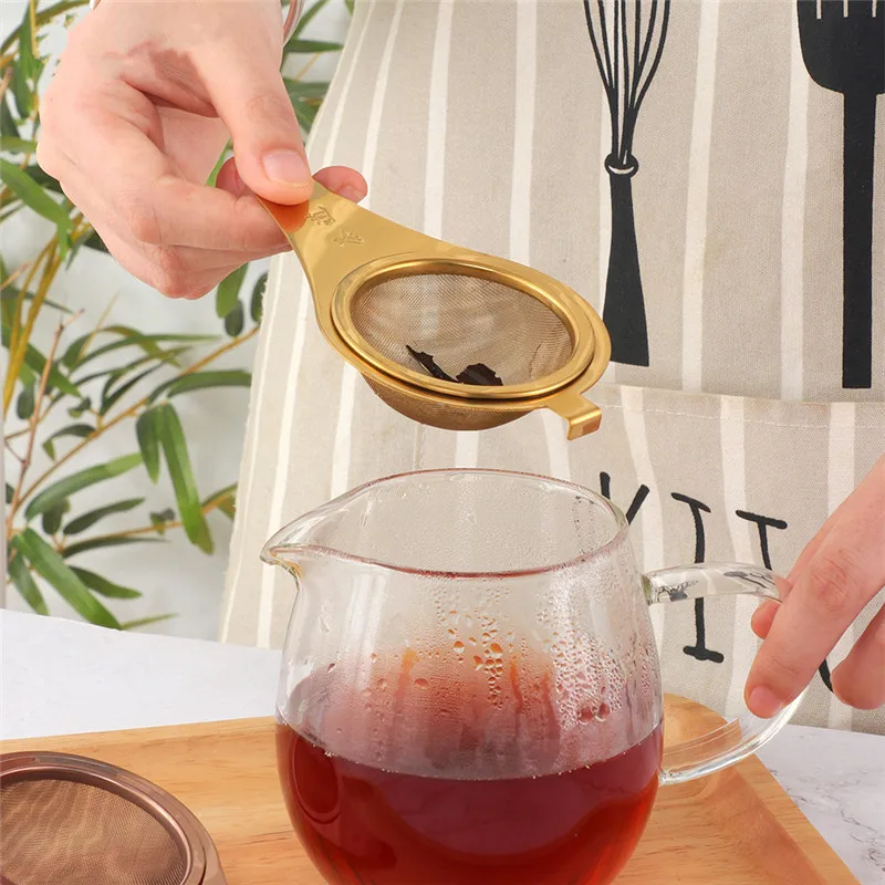 Reusable Stainless Steel Tea Infuser Fine Mesh Teapot Kungfu Tea Leaf Strainer Set Spice Diffuser Filter Kitchen Accessories