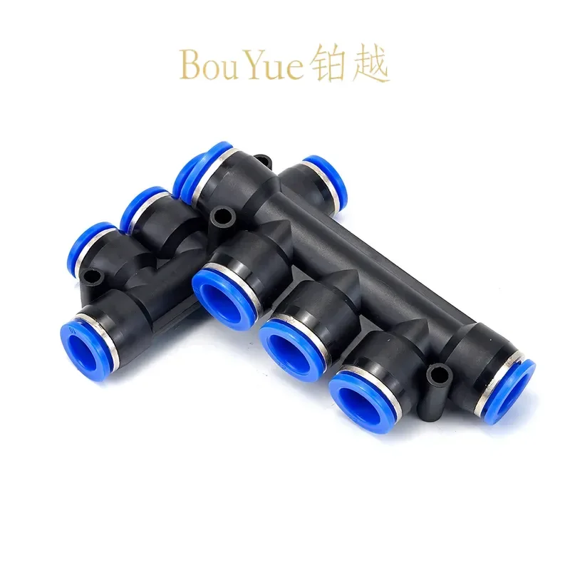 for Pneumatic Trachea Quick Plug Connector Five-Way Plastic Fitting PK12 10 8 6 4mm Factory Direct Wholesale