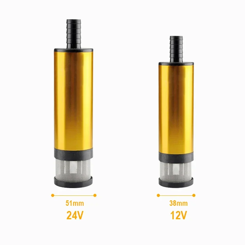 Submersible Aluminum Alloy Shell 12V 38/51MM Electric Car Oil Pump 12L/min For Pumping Diesel Oil Water Fuel Transfer Pump