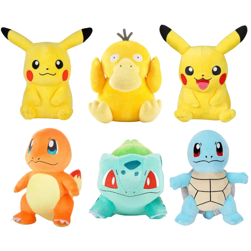 

Genuine Pokemon Plush Dolls Toys Pikachu Charizard Squirtle Bulbasaur Psyduck Cartoon Anime Figure Stuffed Plush Dolls Gift