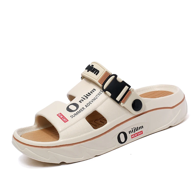 الصيف شبشب رجالي الصنادل في الهواء الطلق الشاطئ مريحة لينة الشرائح قباقيب أحذية للحديقة غير رسمية جديد الرجال النساء داخلي المنزل النعال #5