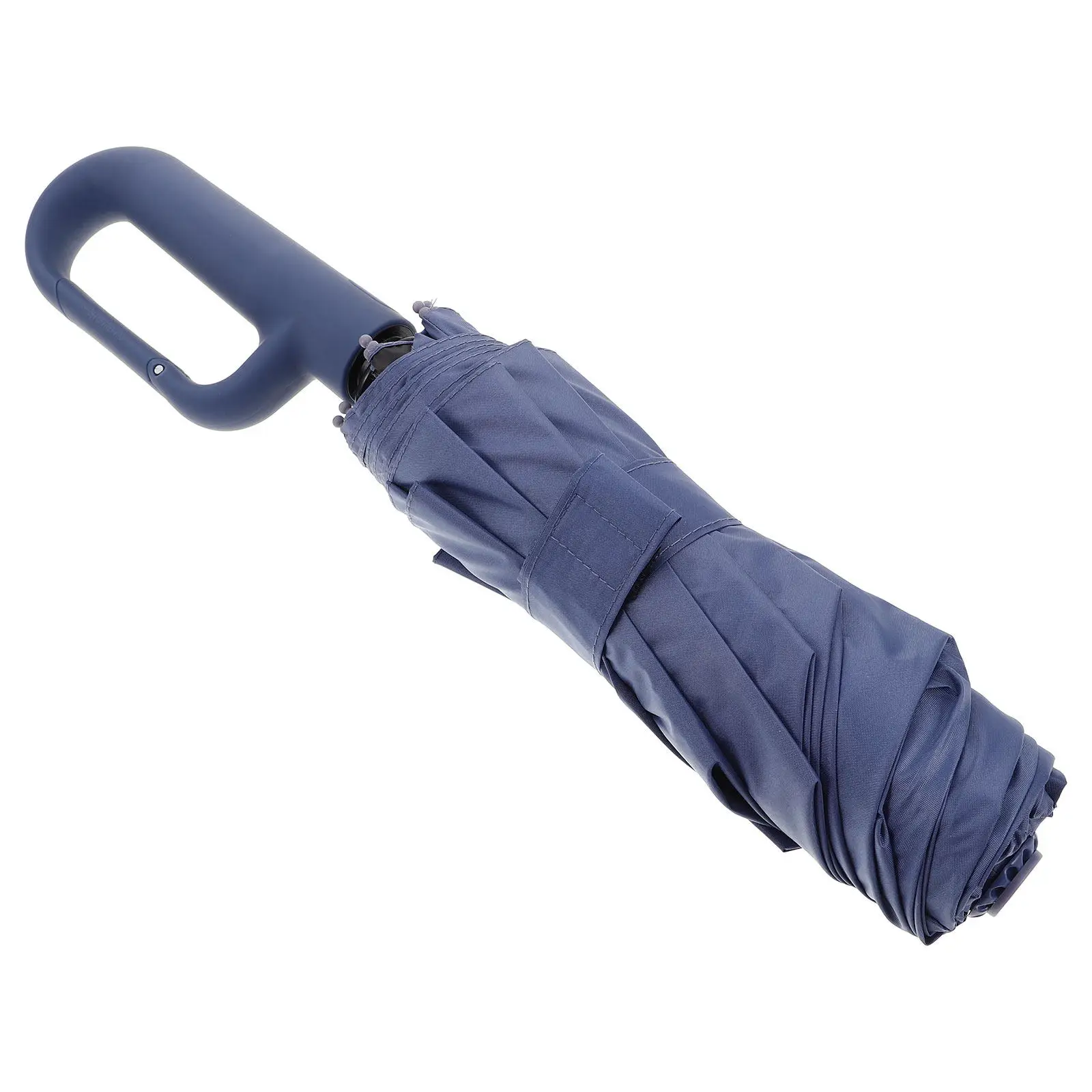 Ring Buckle Automatic Rain Umbrella Black Coating Windproof Reflective Safety Strip Compact Folding Travel Umbrella for Men and