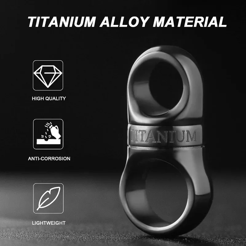 Black TC4 Titanium 360° Swivel Key Ring Connector +5pcs Titanium Split Key Rings, EDC Keychain Accessories for  Keys DIY Crafts