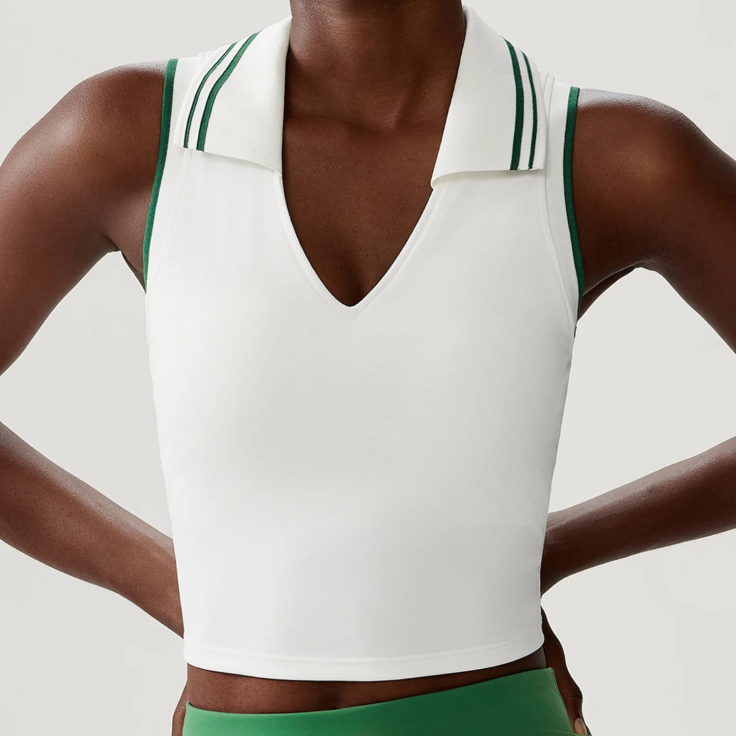 Maxdutti Stand Up Tennis Suit Women's Plus Size With Chest Cushion Yoga Fitness Running Sports Top Quick Drying Sleeveless Vest