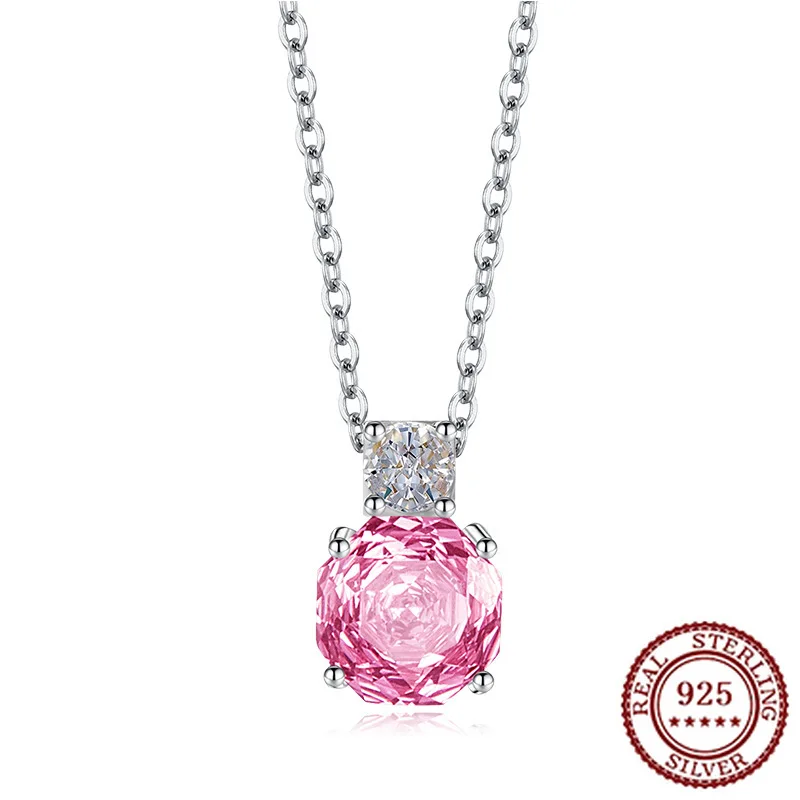 

Стерлингового серебра 925 пробы, высокоуглеродистый алмаз, набор для резки розы тысячелетия, модное восьмиугольное кольцо, серьги, кулон, набор из трех предметов