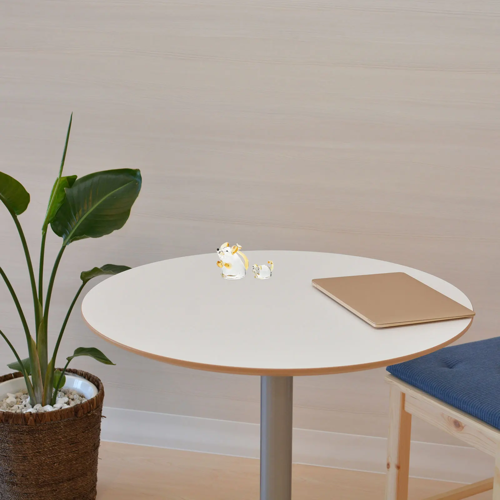 2 قطعة الماوس الزجاجي الصينية زودياك الديكور غرامة الحرفية غرفة المعيشة غرفة نوم ديكور المنزل منضدية زخرفة الزجاج الحيوان #5