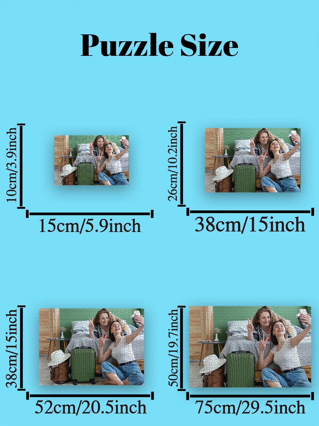 Custom Photo sister Personalized Picture Mosaic Custom Puzzles in Photos Jigsaw puzzle Commemorative giftsKids Gift