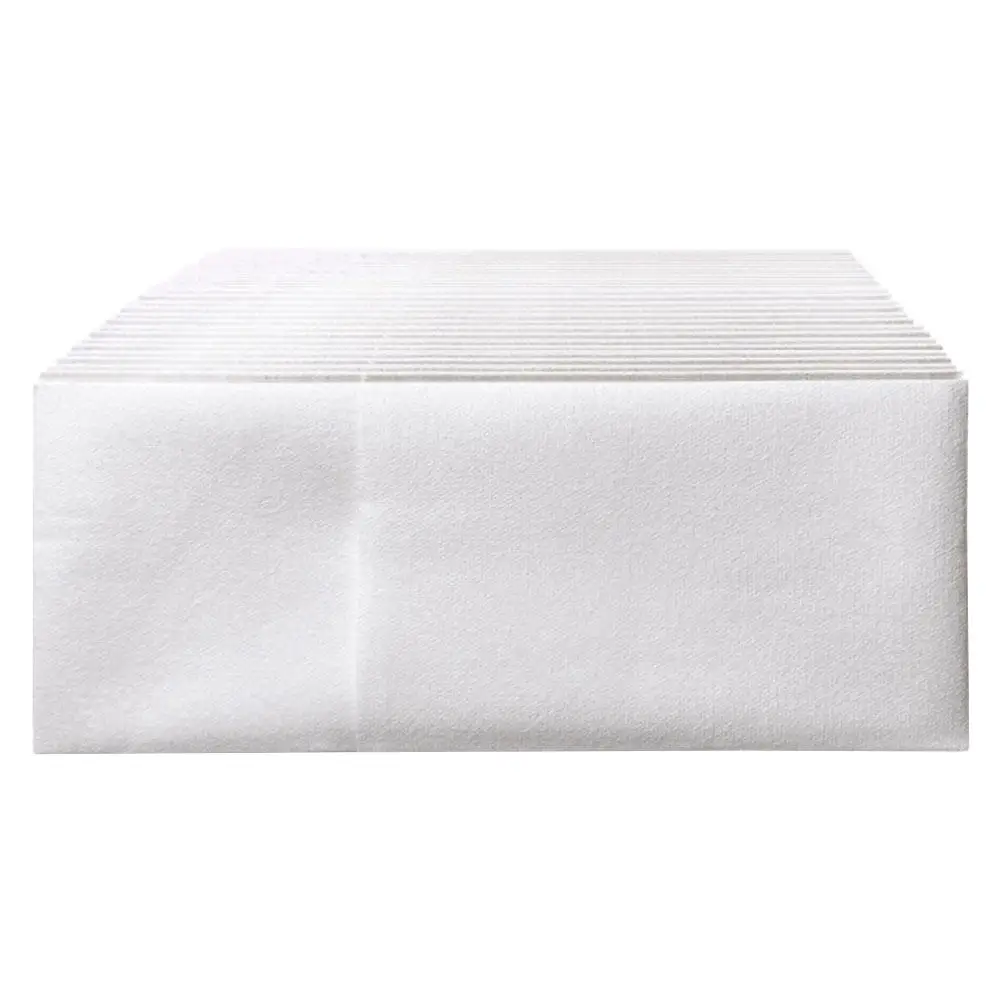 

50Pcs 40x40cm Premium Disposable Pocket Napkins Thickened Wood Pulp Material Elegant White Dinner Napkins for Banquet Catering