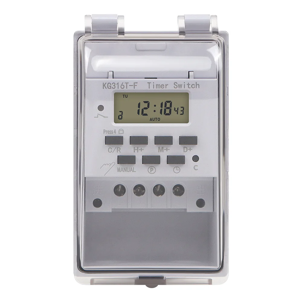 KG316T-F Timer Rain Control Switch 220V Timing Replaceable Battery Outdoor Waterproof Timing Switch