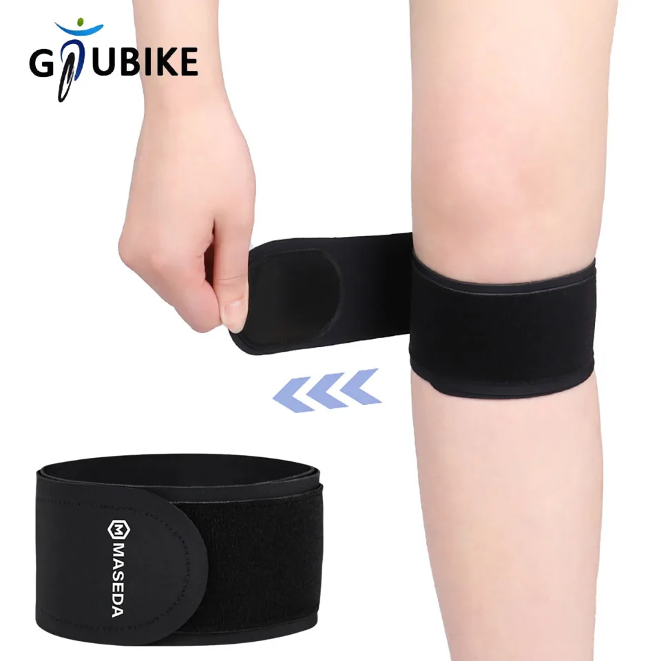 GTUBIKE 1PC Faixa Patelar de Silicone Ultraleve Confortável para Proteção da Articulação do Joelho em Corrida, Fitness, Jogos de Bola e Esportes - Joelheira Esportiva