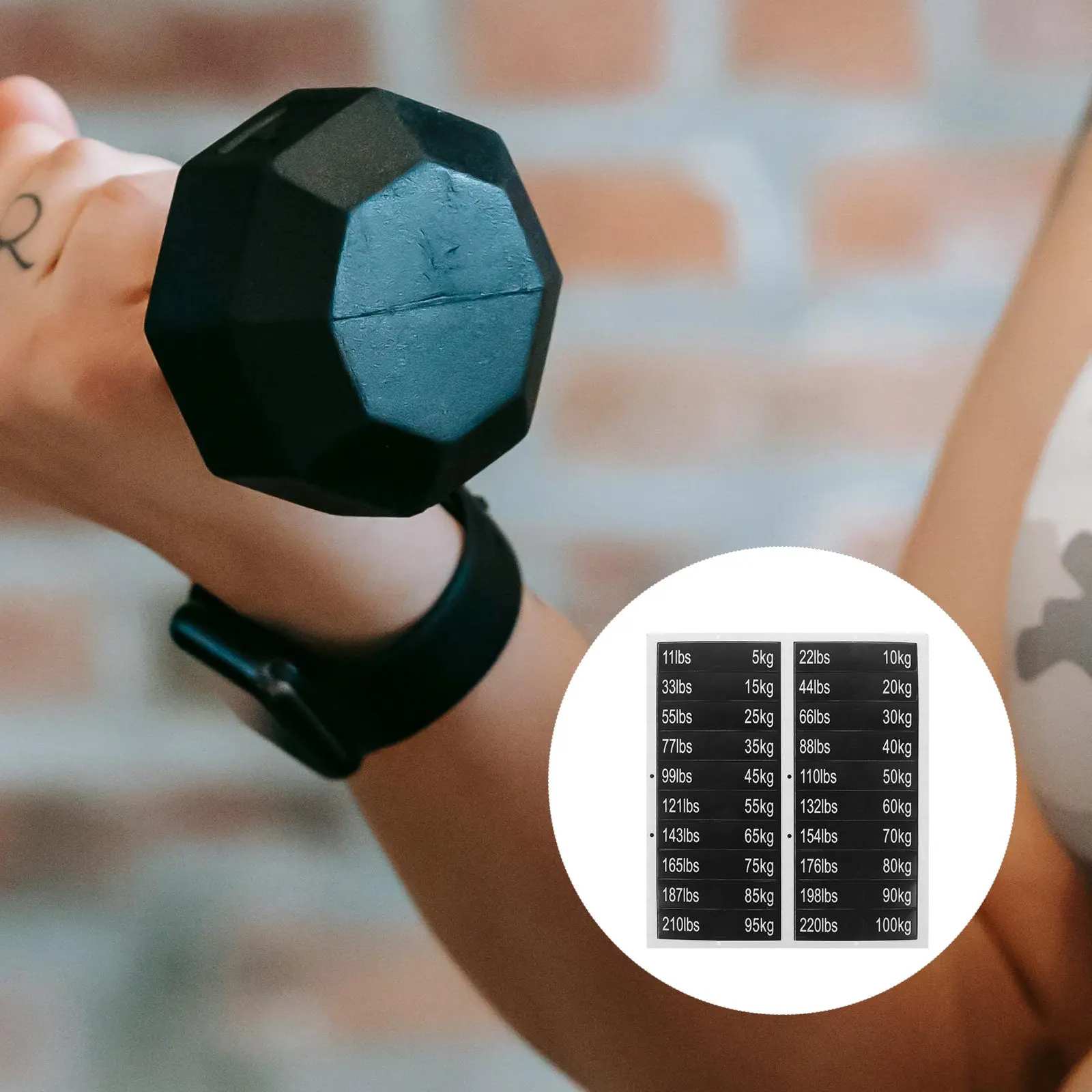 

1 Sheet Heavy-Duty Weight Block Sticker Labels Gym Equipment Accessories Clear Weight Identification Sticker Sheets for Fitness