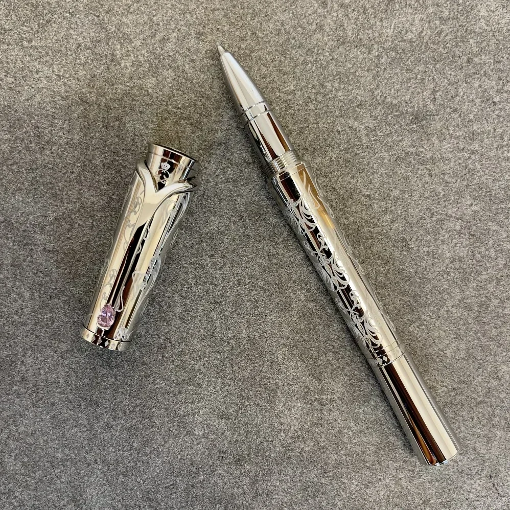 2025 Grace Kelly Elegance إصدار محدود MB قلم كتابة على طراز الأميرة قلم جل رولربال للسيدات مجموعة هدايا قرطاسية مميزة #5