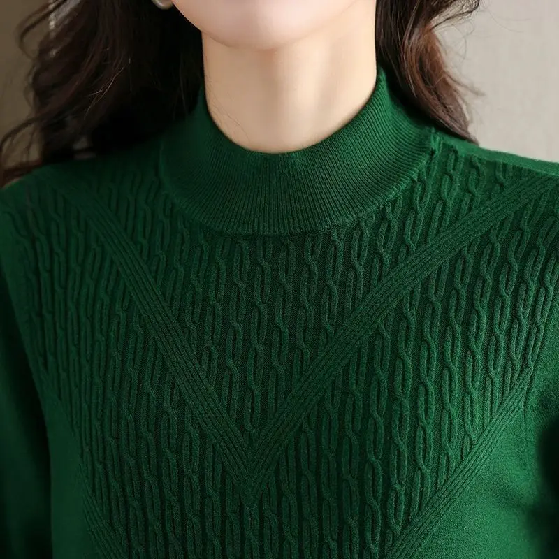 Vestido de alta qualidade feminino outono inverno vestidos de malha novo solto mangas compridas na altura do joelho vestidos de lã tendência camada base par com casacos