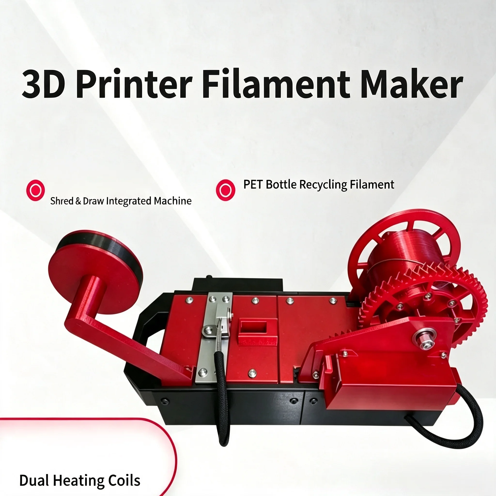 For 3D Printing Filament Extruder Machine Used for Plastic Bottle Recycling Making Printer Consumables Machine