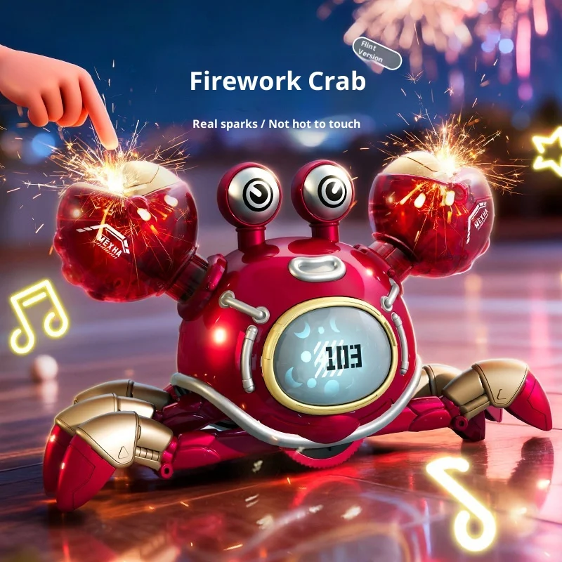 Nexha Mechanical Crab Toy Ai Voice Control Remote Control Electronic Toy Firework Spark Safe Non Scalding Interactive Wholesale