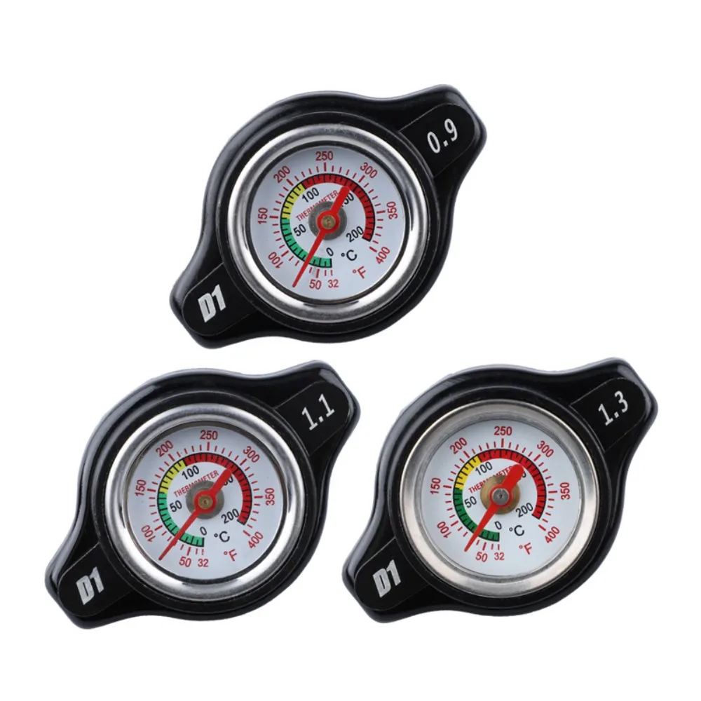 0.9/1.1/1.3 Bar Radiator Cap High Pressure Durable Temperature Gauge Thermostatic for Honda/Yamaha/Kawasaki/Suzuki/Polaris